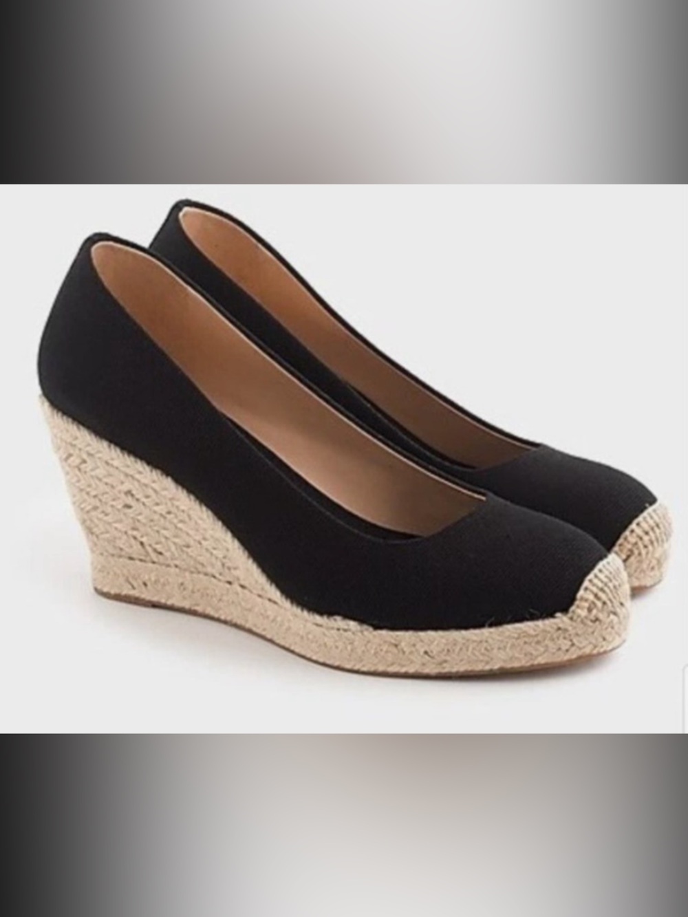 NWT J. Crew Canvas Espadrille Wedges SZ 8